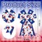 2 PCS Patriotic Wreath Bows – Red, White & Blue Flowers and Stars Burlap Bow for 4th of July, Labor Day, Independence Day, Veterans Day Front Door & Indoor/Outdoor Party Decorations